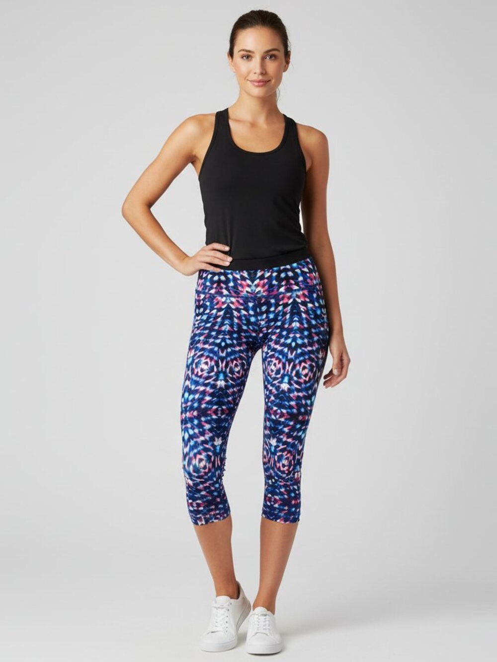 Tuff Athletics Women’s Capri Cropped Legging Purple Activewear gym Size Small
